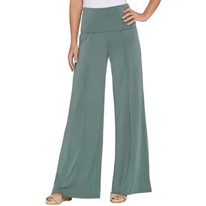 Lisa Rinna Collection Green Wide Leg Pants